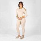 TAMSY Jersey Top (Size S, 8-10) - Beige
