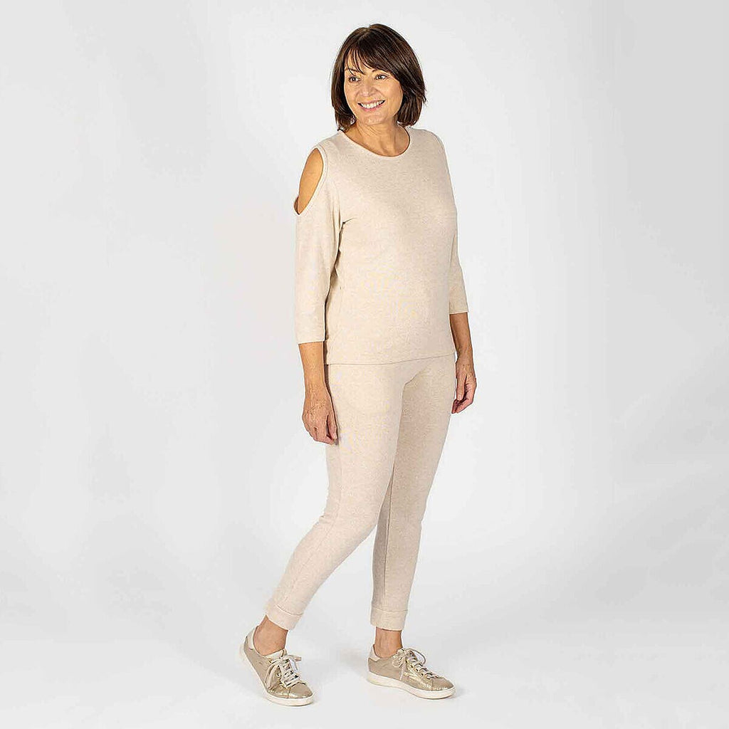 TAMSY Jersey Top (Size S, 8-10) - Beige