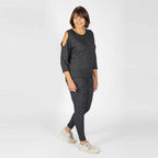 TAMSY Cold Shoulder Top (Size XL, 20-22) - Charcoal
