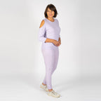 TAMSY Cold Shoulder Top (Size XXL, 24-26) - Lilac
