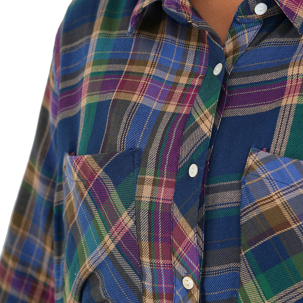TAMSY 100% Viscose Check Shirt (Size L) - Multi