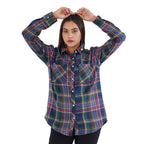 TAMSY 100% VISCOSE Check Shirt (Size- XL)- Multi
