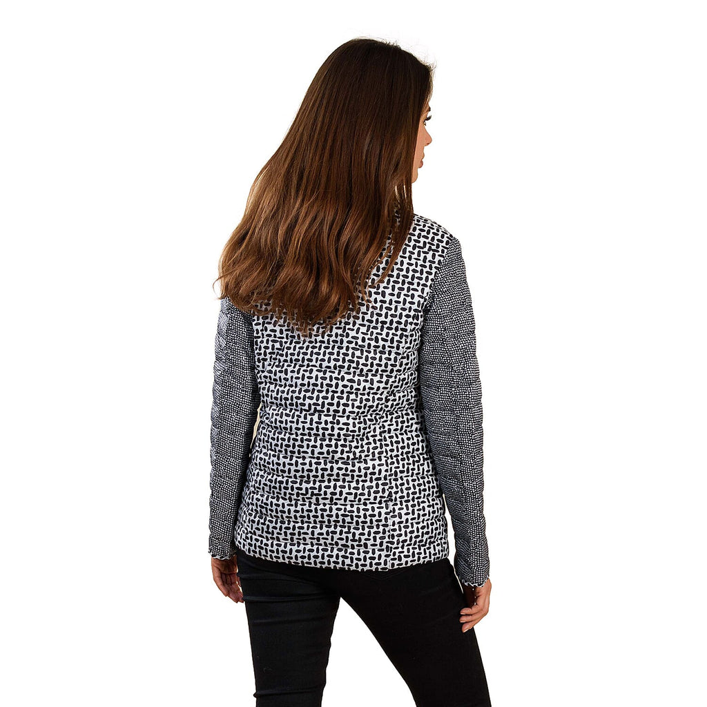 TAMSY Dot Printed Padded Jacket (Size 12) - Black