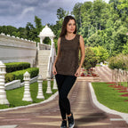 TAMSY Embellished Sleeveless Top (Size S) - Black & Golden