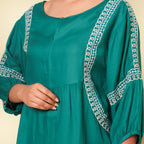 TAMSY Embroidered Top (Size XL, 20-22) - Green