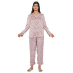 TAMSY Floral Pattern Nightwear Set (Size XL) - Light Pink