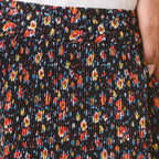 TAMSY Floral Pattern Skirt (Size M,12 - 14) - Black & Multi