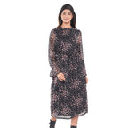 TAMSY Floral Pattern Dress (Size XL, 20-22) - Black