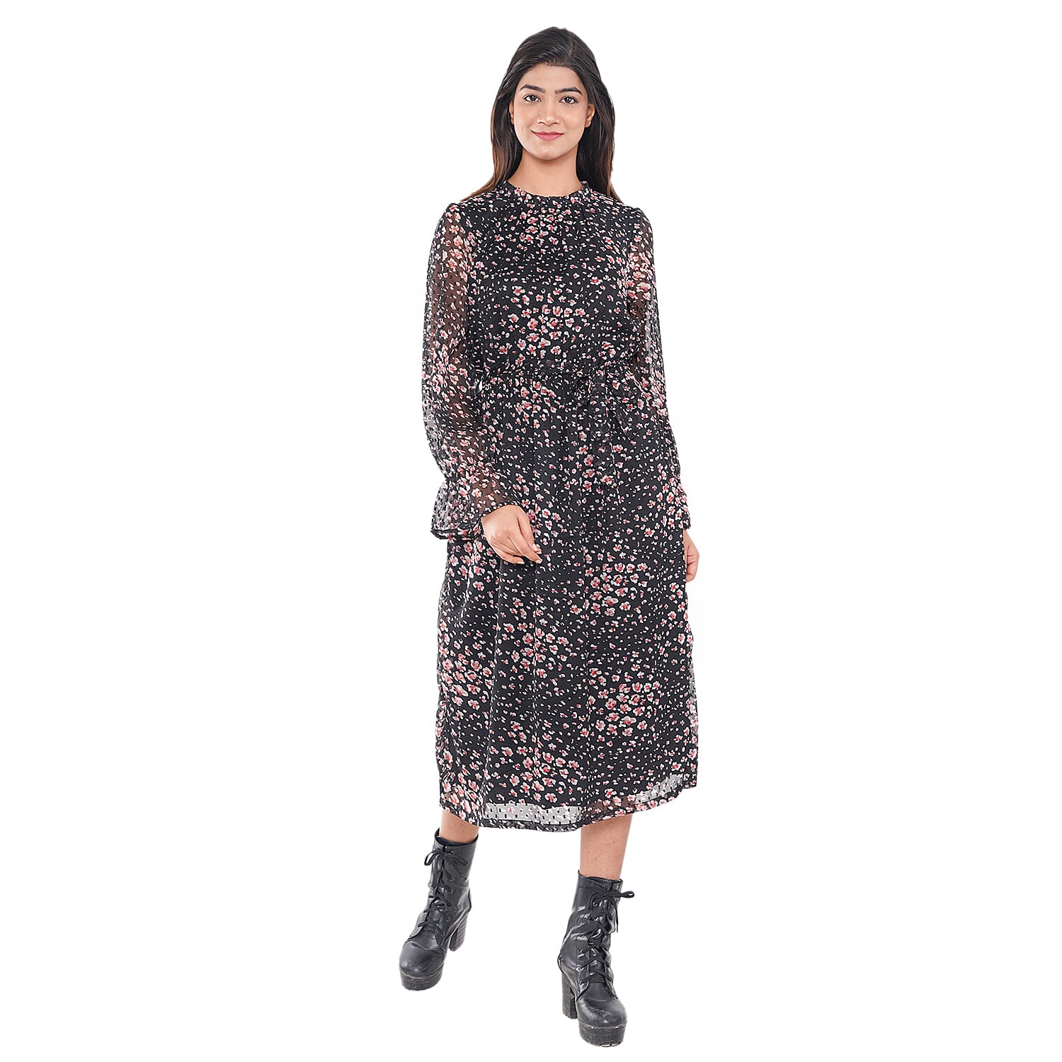 TAMSY Floral Pattern Dress (Size XL