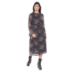 TAMSY Floral Pattern Dress (Size XXL, 24-26) - Black