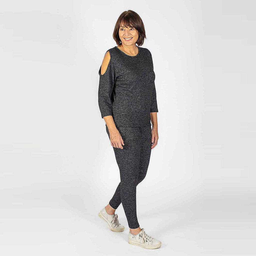 TAMSY Jersery Top (Size S, 8-10) - Charcoal
