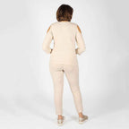 TAMSY Jersey Top (Size S, 8-10) - Beige