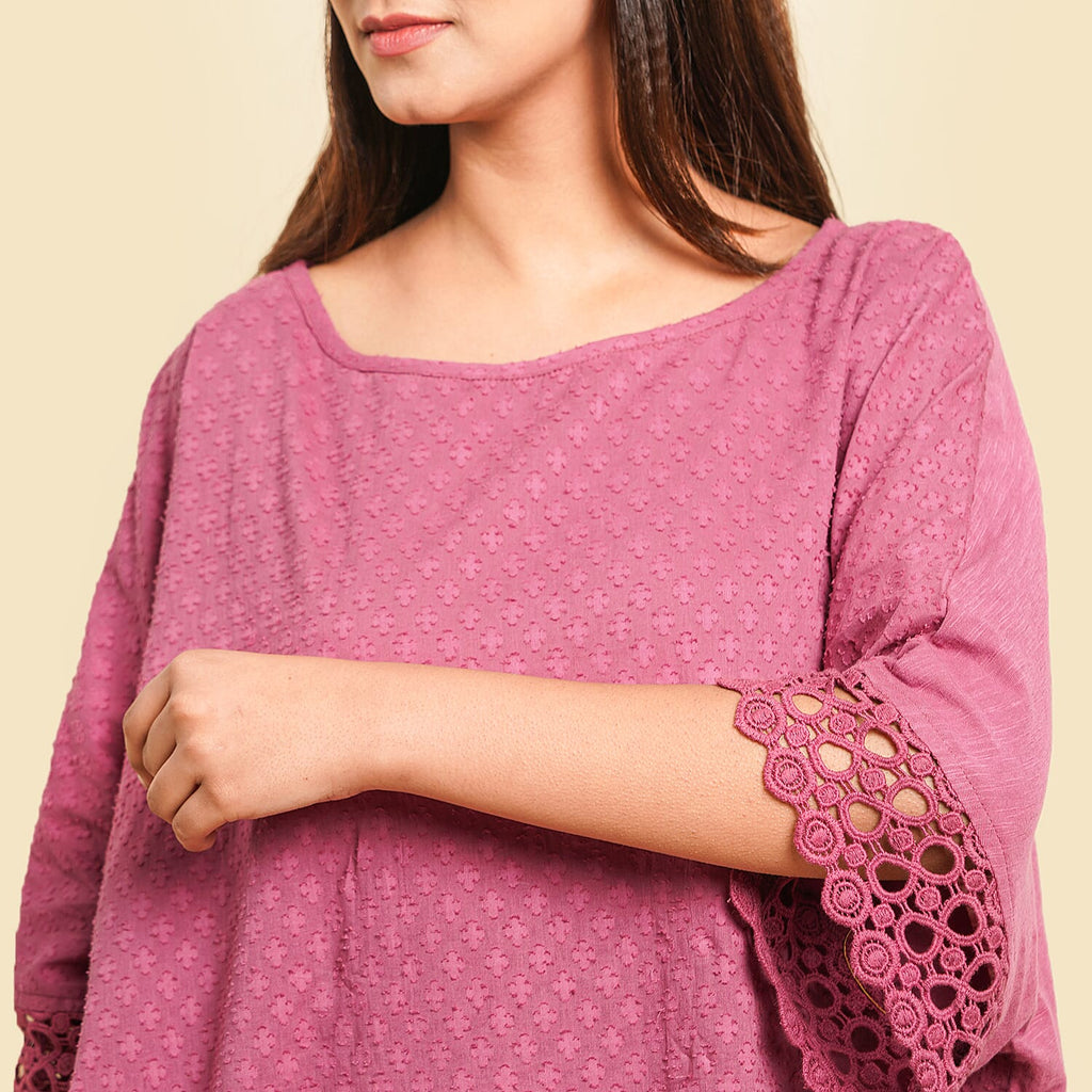 TAMSY 100% Cotton Top (Curve Size 20-26) - Pink