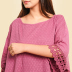 TAMSY 100% Cotton Top (Curve Size 20-26) - Pink