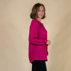 TAMSY 100% Viscose Plain Top (Size 14) - Pink
