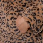 TAMSY Leopard Pattern Faux Fur Coat (Size M)  - Brown