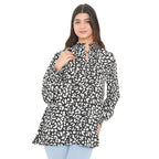 TAMSY Leopard Pattern Top (Size-20) - Black
