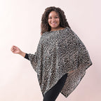 TAMSY Leopard Pattern Poncho (Size One Size) - Brown