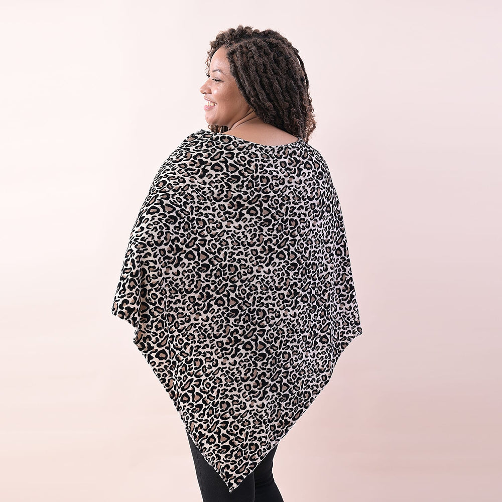 TAMSY Leopard Pattern Poncho (Size One Size) - Brown