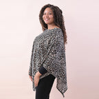 TAMSY Leopard Pattern Poncho (Size One Size) - Brown