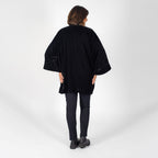 TAMSY - Long Sleeves Open- Front Kimono (One Size 184x86 cm) - Black