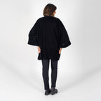 TAMSY - Long Sleeves Open- Front Kimono (One Size 184x86 cm) - Black