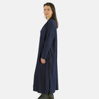 TAMSY Long Viscose Jersey Cardigan with Pocket (Size M,12-14) - Navy Blue