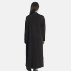 TAMSY Long Viscose Jersey Cardigan with Pocket (Size XXL,24-26) - Black