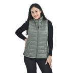 TAMSY Padded Gilet with 2 Side Zippered Pockets (Size L,16-18) - Kelp
