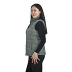 TAMSY Padded Gilet with 2 Side Zippered Pockets (Size L,16-18) - Kelp