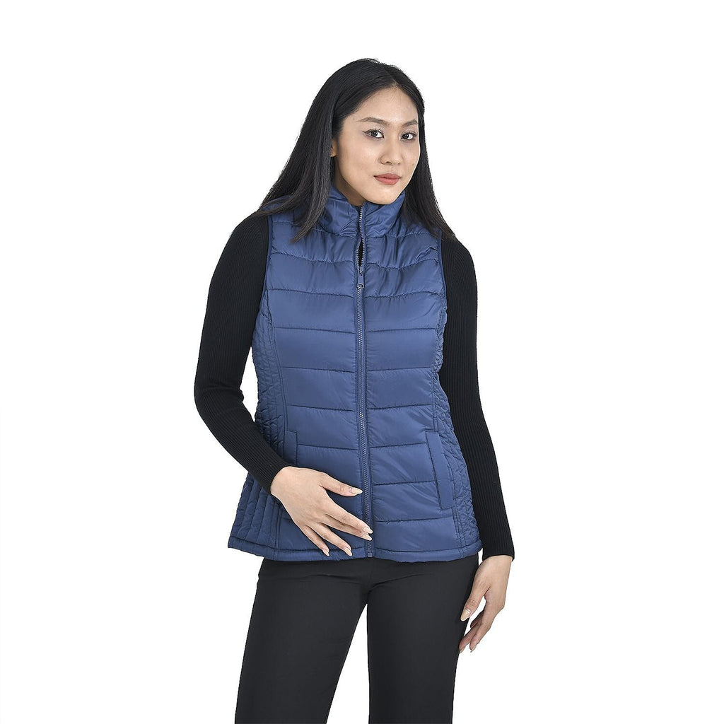 TAMSY Padded Gilet with 2 Side Zippered Pockets (Size S,8-10) - Navy