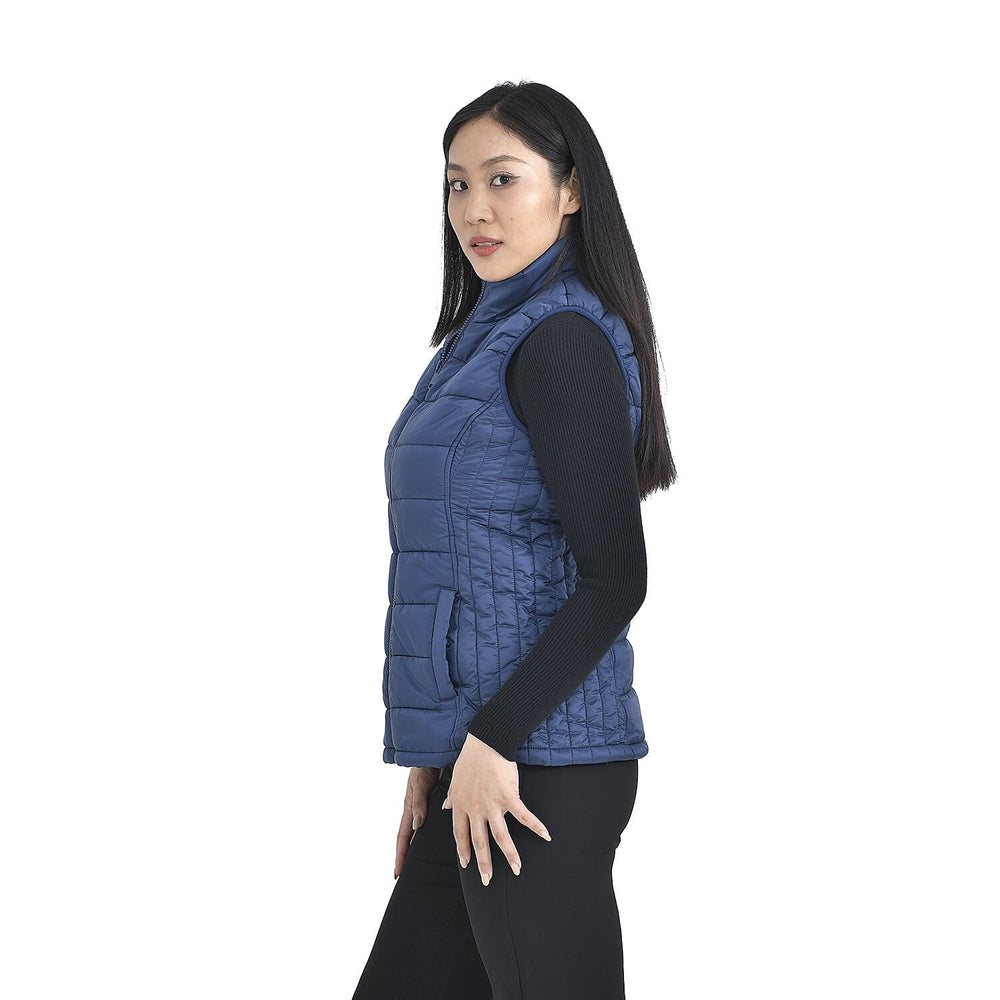 TAMSY Padded Gilet with 2 Side Zippered Pockets (Size S,8-10) - Navy