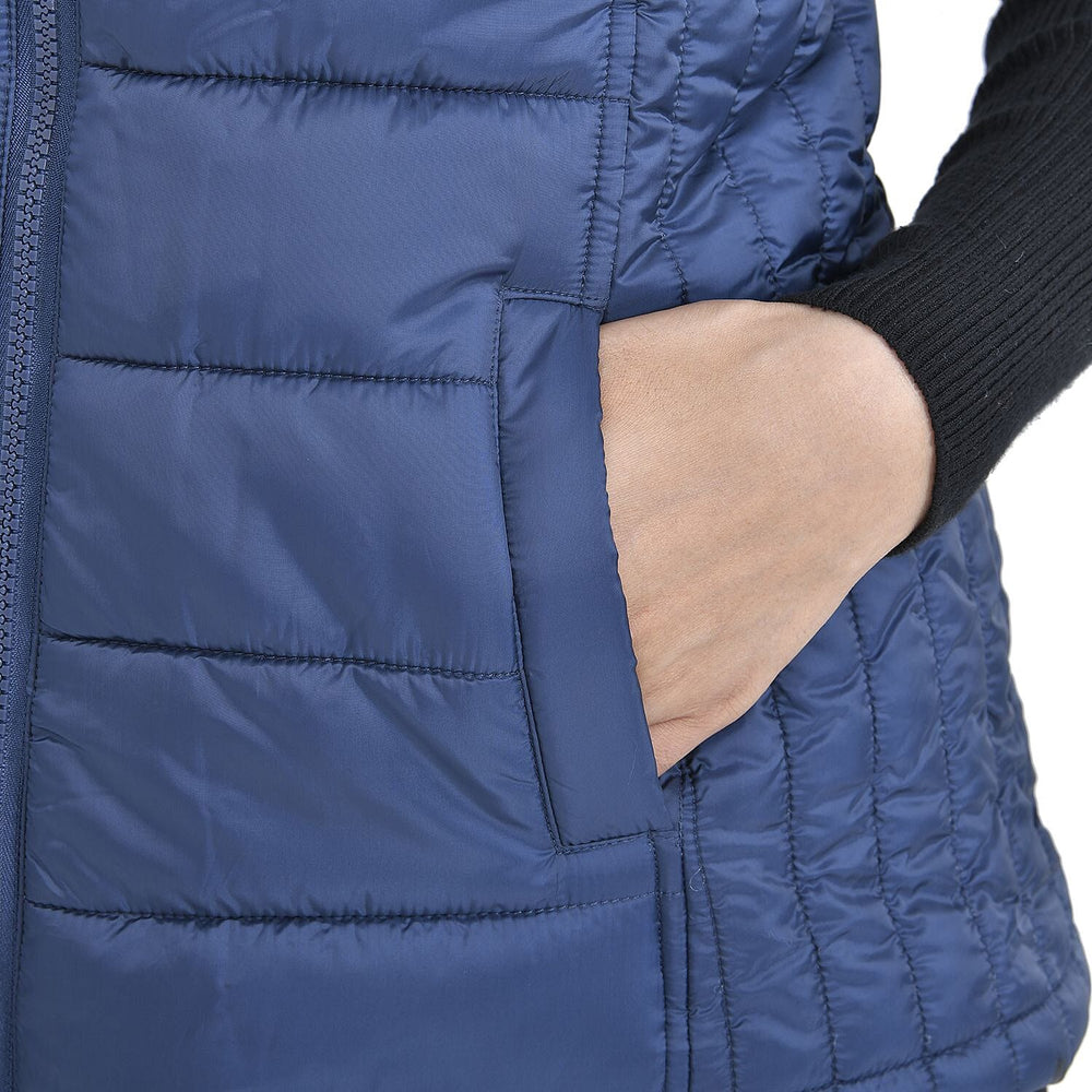 TAMSY Padded Gilet with 2 Side Zippered Pockets (Size S,8-10) - Navy