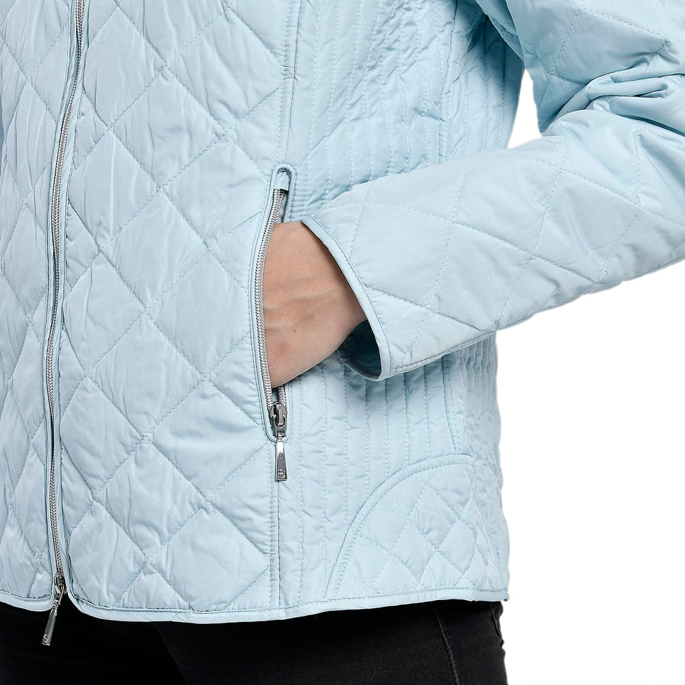 TAMSY Quilted Pattern Padded Jacket (Size 16) - Baby Blue