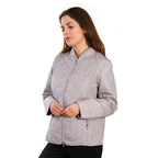 TAMSY Quilted Pattern Padded Jacket (Size 16) - Light Grey