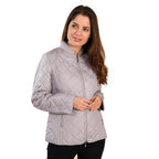 TAMSY Quilted Pattern Padded Jacket (Size 16) - Light Grey