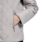 TAMSY Quilted Pattern Padded Jacket (Size 22) - Light Grey