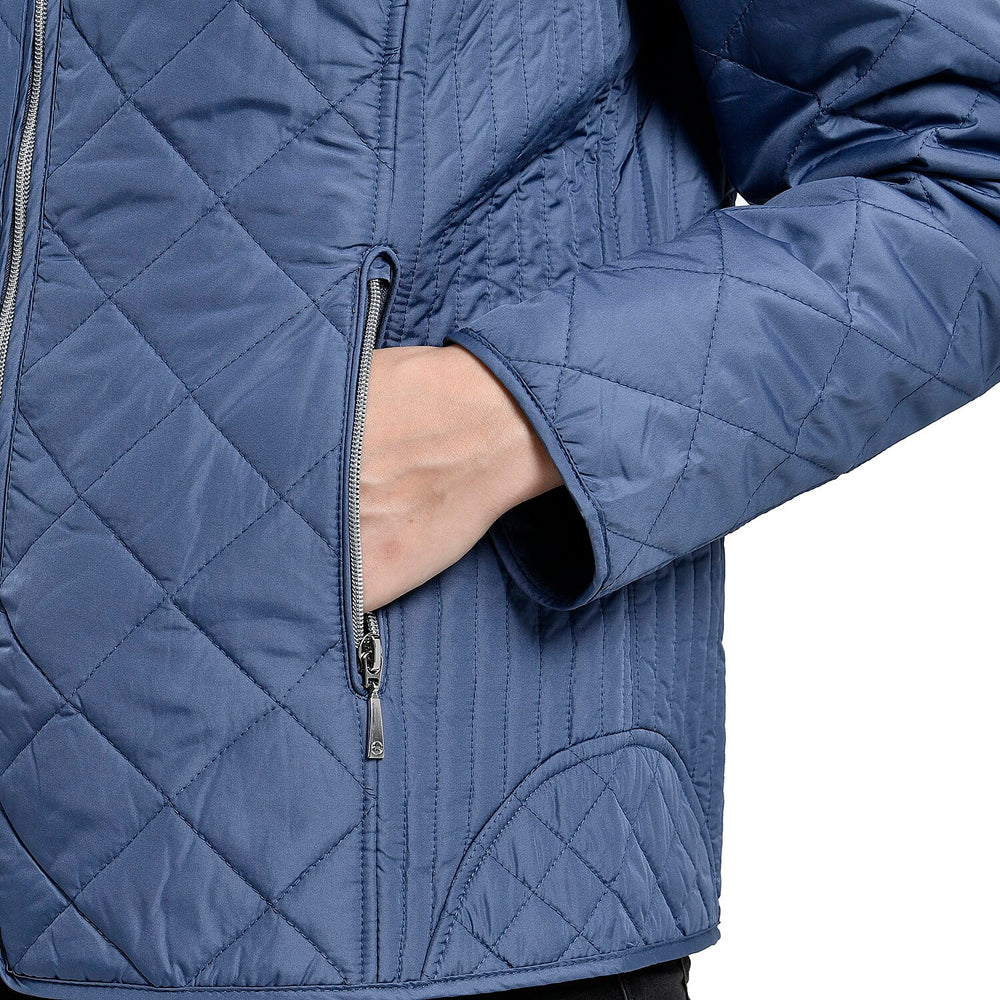 TAMSY Quilted Pattern Padded Jacket (Size 10) - Blue