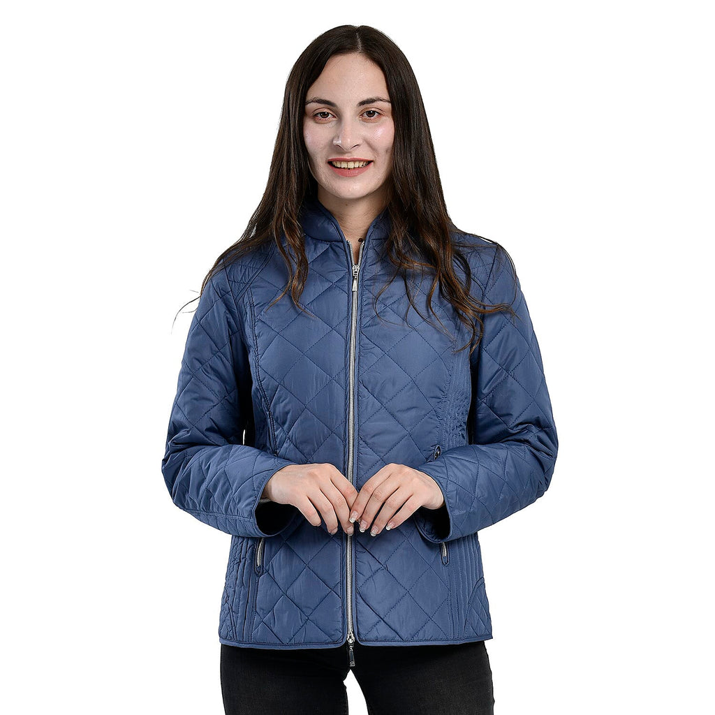 TAMSY Quilted Pattern Padded Jacket (Size 12) - Blue