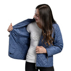 TAMSY Quilted Pattern Padded Jacket (Size 12) - Blue