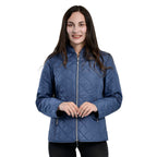 TAMSY Quilted Pattern Padded Jacket (Size 18) - Blue