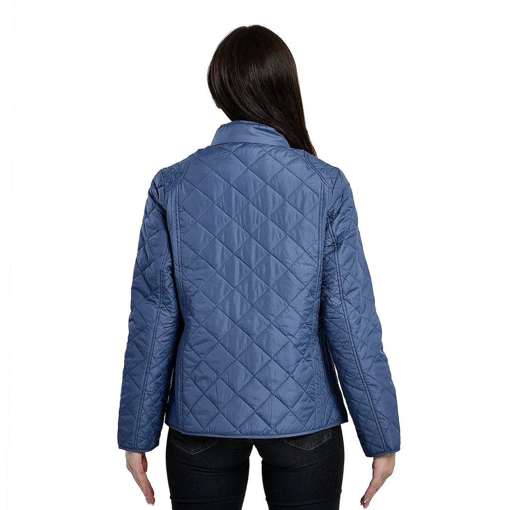 TAMSY Quilted Pattern Padded Jacket (Size 18) - Blue