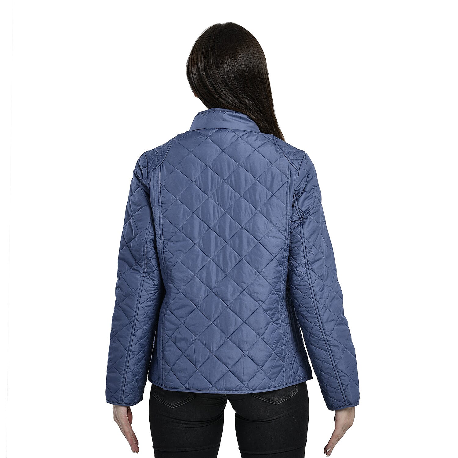 TAMSY Quilted Pattern Padded Jacket (Size 18) - Blue