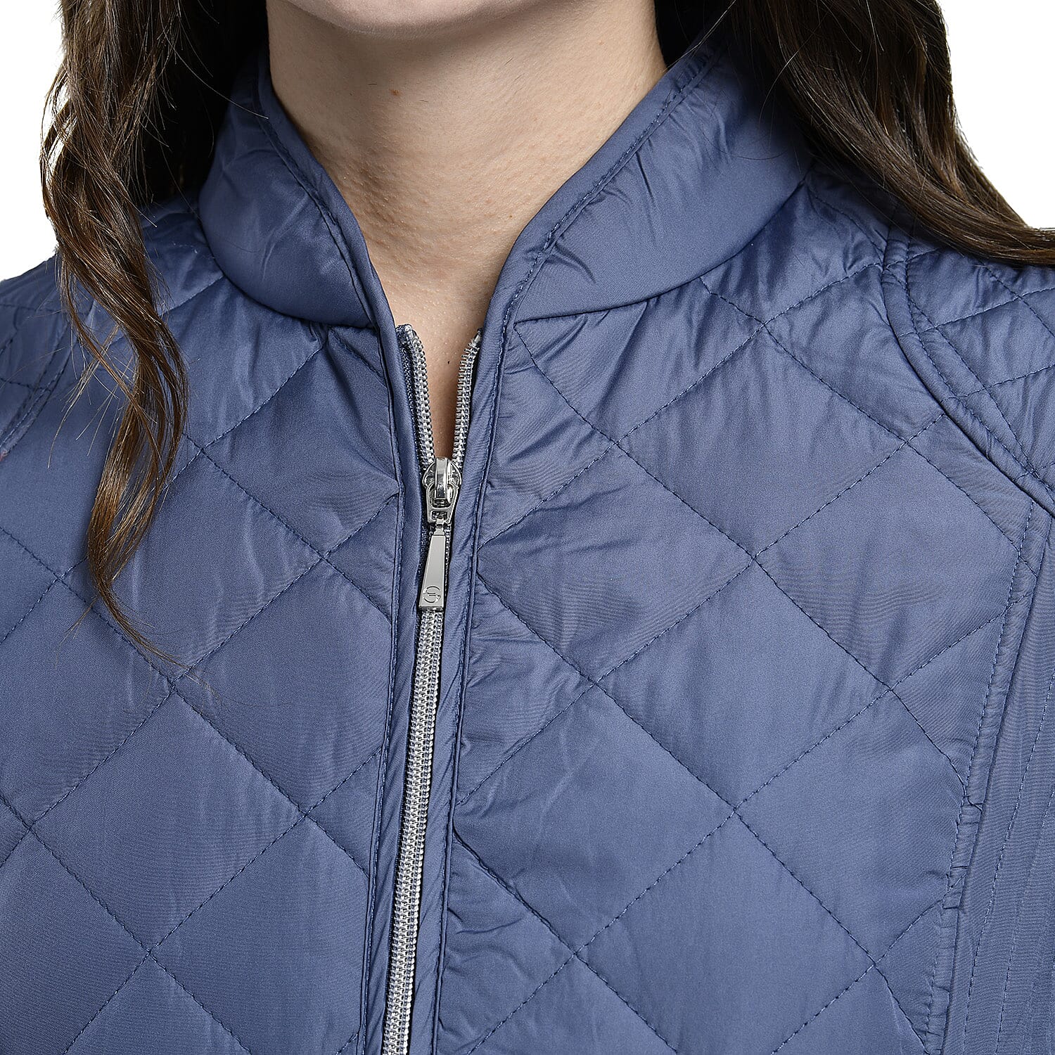 TAMSY Quilted Pattern Padded Jacket (Size 18) - Blue