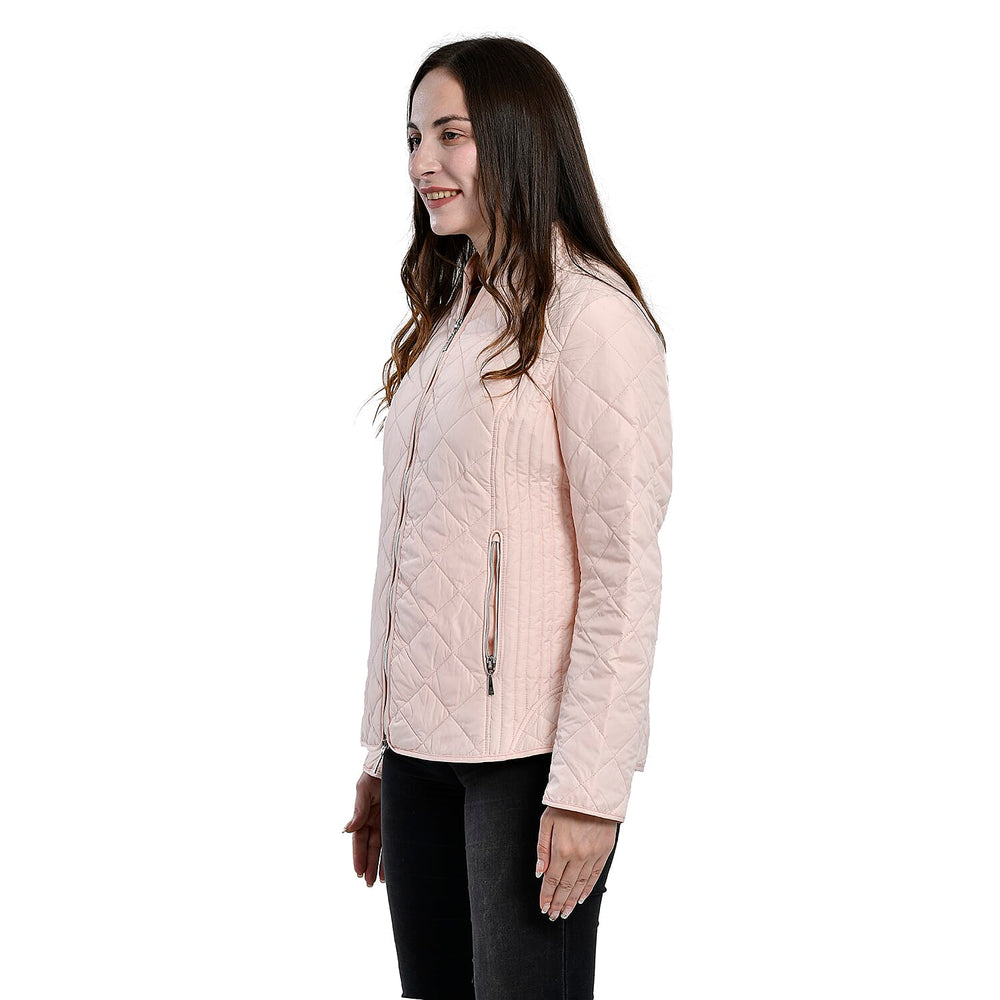 TAMSY Quilted Pattern Padded Jacket (Size 16) - Light Peach
