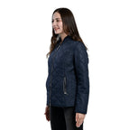 TAMSY Quilted Pattern Padded Jacket (Size 16) - Navy