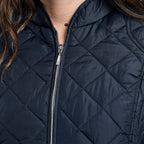 TAMSY Quilted Pattern Padded Jacket (Size 16) - Navy
