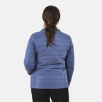 TAMSY Reverible Padded Lining Jacket with Front Zipper Closure (Size 10) - Blue