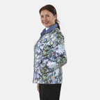 TAMSY Reverible Padded Lining Jacket with Front Zipper Closure (Size 10) - Blue