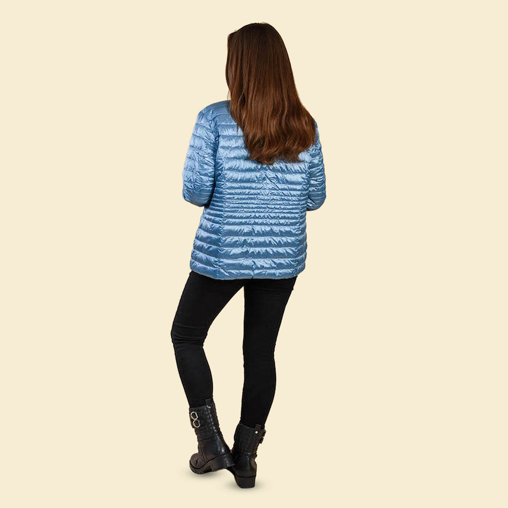 TAMSY Reversible Floral Print Padded Jacket (Size 14) - Blue - Multi